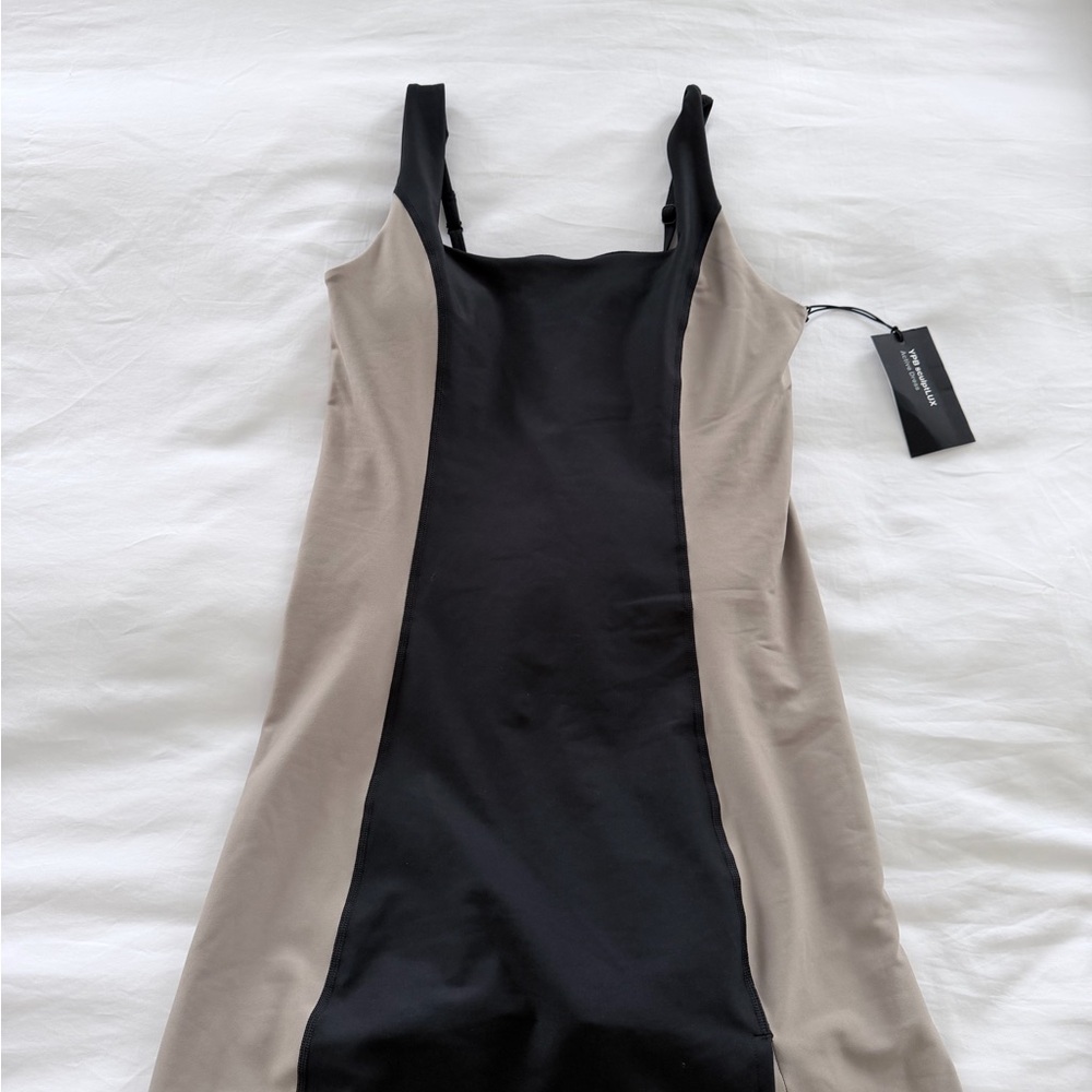 Abercrombie & Fitch Black and Tan Mini Dress